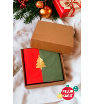 Yılbaşı Renkli Pelur Kağıt 50x70cm 10Adet /Kırmızı Yeşil Pelur Kağıt /Yeni Yıl Paketleme -T595 (Renksiz)