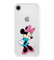 Apple iPhone XR Uyumlu Kamera Korumalı Tıpalı Kapak Minnie Mouse TasarımlıŞeffaf Kılıf