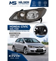 Honda Civic Sol Far Bronzlu Xenonsuz Tip Motorlu 2006-2009