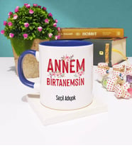 Anneler Günü Hediyesi Anneye Hediye - 7 - Kupa Bardak Lacivert