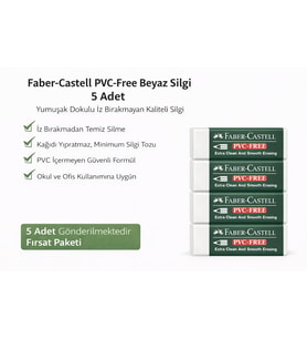 No24 Pvc Free Beyaz Silgi 5 Adet İz Bırakmayan Yumuşak Dokulu Okul Ofis Silgisi