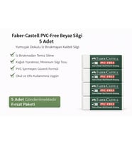 No24 Pvc Free Beyaz Silgi 5 Adet İz Bırakmayan Yumuşak Dokulu Okul Ofis Silgisi