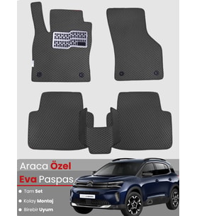CİTROEN C5 AİRCROSS (2017-2023) Uyumlu EVA Paspas Tam Set–Araca Özel,Su Geçirmez,Kolay Montaj
