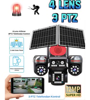 Heiman HM-892 4g Sim Kartlı 4 Kameralı 3 Telefondan Kontrol 12MP Hd Kamera