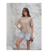 Kadın Vatkalı T-Shirt – Pamuk İnterlok Kumaş