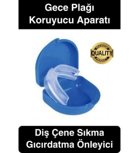 Premium Diş Gıcırdatma Sıkma Önleyici Gece Plağı Koruyucu Termoform Aparatı Dişlik Bruksizm Kutulu