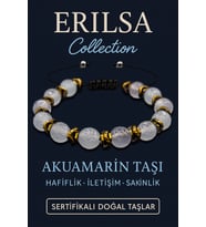 Sertifikalı Fasetli Hematit & Akuamarin Taşı Bileklik – Sakinlik, Güç ve Zihinsel Netlik (Çok Renkli)
