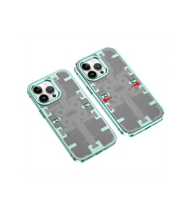 Newface Apple iPhone 13 Pro Max Kılıf Mekanik Bumper Kapak - Yeşil