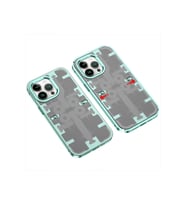 Newface Apple iPhone 13 Pro Max Kılıf Mekanik Bumper Kapak - Yeşil