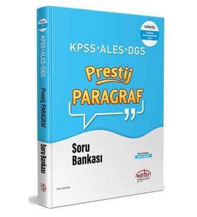 Editör Yayınları Kpss-Ales-Dgs Prestij Paragraf Soru Bankası