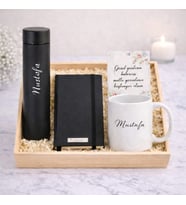 İsme Özel Dereceli Termos & Defter & Kupa Bardak Premium Hediye Seti