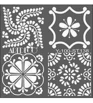 ARTDECO STENCİL 30X30CM DÖRTLÜ TALAVERA 138