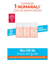 Bio-oil Çatlak Karşıtı & Nemlendirici Cilt Bakım Yağı 25 ml (3'lü paket) - YENİ FORMÜL
