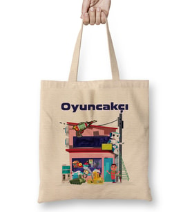 Oyuncakçı 01 Bez Çanta Uzun Saplı