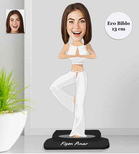 Kişiye Özel Yoga Kadın Ahşap Eco Biblo -2