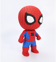Örgü Desenli Örümcek Adam Figürü - 3D Baskı Amigurumi Görünümlü Koleksiyonluk Marvel Biblo