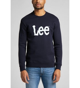 L80XTJMA Lee Erkek Regular Fit Normal Kesim %100 Pamuk Sıfır Yaka Sweatshirt Navy