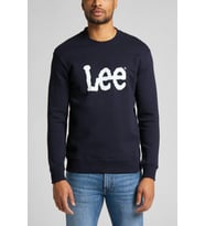 L80XTJMA Lee Erkek Regular Fit Normal Kesim %100 Pamuk Sıfır Yaka Sweatshirt Navy (Lacivert)