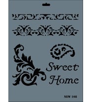 Rich New Seri N-108 Stencil 35x25 cm