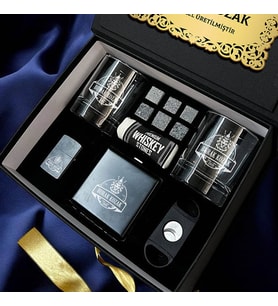 Erkeğe Hediye Golden Crown Advanced Viski Bardağı Seti