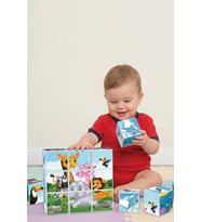 Eğitici Resimli Küpler 9 Parça Bebek Puzzle 6 Farklı Görsel 1 Yaş ve Üzeri Zeka Geliştirici
