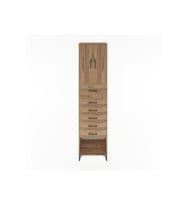 Hyperion Dolap 2 Raflı 6 Çekmeceli 2 Kapaklı 60x44x243 Çam-Çam