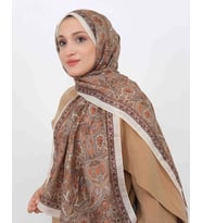 Luissa Soft Şal Etnik Desen Krem