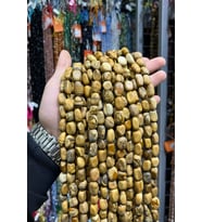 Ağaç Jasper Taşı Tımbıl Kesim 12x18mm Doğal Taş Dizi