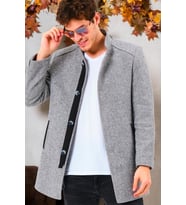 PLT8327 DEWBERRY ERKEK KABAN-KOYU DİAGONAL GRİ