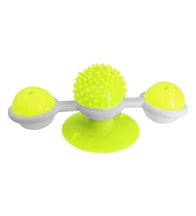 Markapet Vantuzlu Fırıldak Toplu Dönen Kedi Oyuncağı 8 cm-18 cm Sarı
