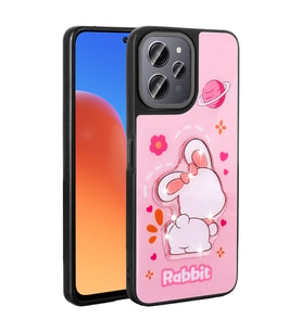 Xiaomi Redmi 12 4G Uyumlu Kılıf Parlayan Kabartmalı İkonik Figürlü Zore Amas Silikon Kapak