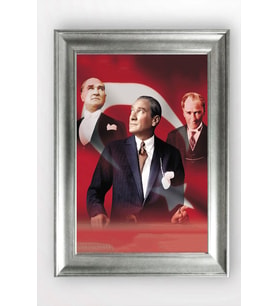 Gümüş Çerçeveli Atatürk Tablo cv1339