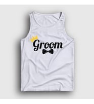 Presmono Unisex Beyaz The Groom Damat Evlilik Düğün Atlet 534672tt (Beyaz)