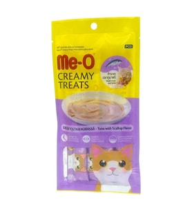 Me-O CreamyTreats Ton Balığı ve Deniz Tarağı Jel Mama 15 gr x 4
