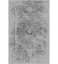 Eliana Home Baskılı, Yıkanabilir Kaymaz Taban Salon Halısı LNA1318 100x150 cm (Gri)