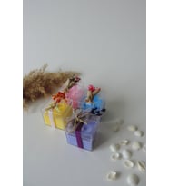 Organik Doğal Kokulu Soya Wax Mavi Sarı Mor Pembe Renk 4'lü Hediyelik Mum