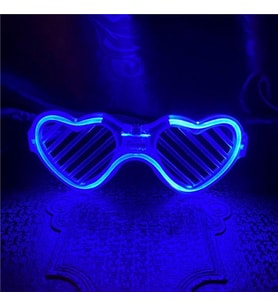 Mi LED Işıklı Kalp Gözlük – 3 Modlu Parti & Glow Gözlüğü