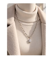 Şans Yoncası Çelik Kolye – 4 Yapraklı Yonca Charm