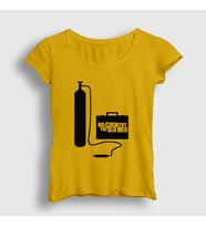 Presmono Kadın Sarı Cgun Film No Country For Old Men T-Shirt 247909tt (Sarı)