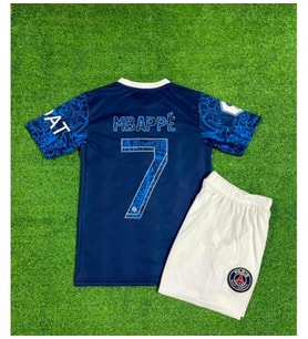2025/26 Sezonu P.S.G Kylian Mbappe Dragon Desenli Konsept Çocuk Forması 2Li Set (Lacivert)