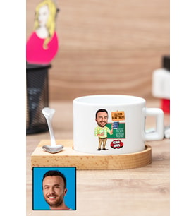 Erkek Felsefe Öğretmenine Öğretmenler Günü Hediyesi Karikatürlü Lüx Fincan