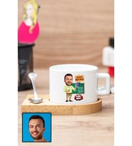 Erkek Felsefe Öğretmenine Öğretmenler Günü Hediyesi Karikatürlü Lüx Fincan