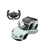 1:14 Porsche 911 Dakar Standard Version Uzaktan Kumandalı Araba – 2.4 GHz, Full Fonksiyon, Kapıları Açılır, Tavan Rafı Çıkarılabilir (Beyaz)
