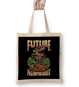 Cute Future Paleontologist Dinosaur Fossil Hunter Bez Çanta Uzun Saplı