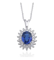 2.95 Karat Safir Pırlanta Kolye