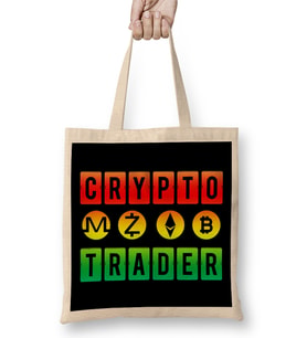 Crypto Trader Bitcoin HODL Blockchain Colorful Bez Çanta Uzun Saplı