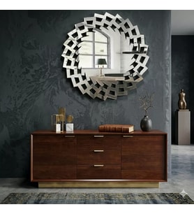 40X40 Cm Kırılmaz Pleksi Dekoratif Duvar Aynası - Geometrik Tasarım 1. Sınıf Ayna