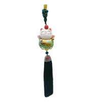 Feng Shui Maneki Neko Şans Kedisi Yeşil No.1 (Karışık)