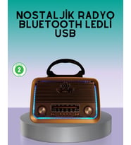 Northcity Bluetooth Özellikli Nostalji Radyo - FM AM SW, Ahşap Retro Tasarım ve Şarjlı Batarya
