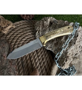 Yeni Bushcraft Önlüklü Av Bıçağı ( Geyik Boynuz )